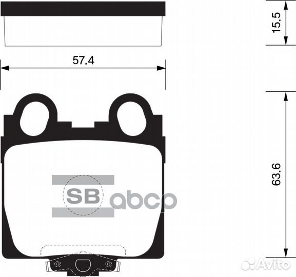 Колодки тормозные задние sangsin brake SP1554