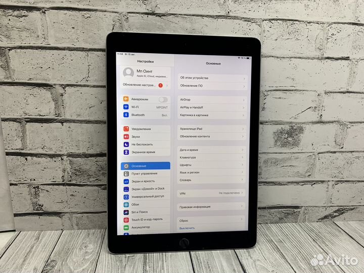 Оригинальный iPad Air 2 16gb Wi-Fi M5486т