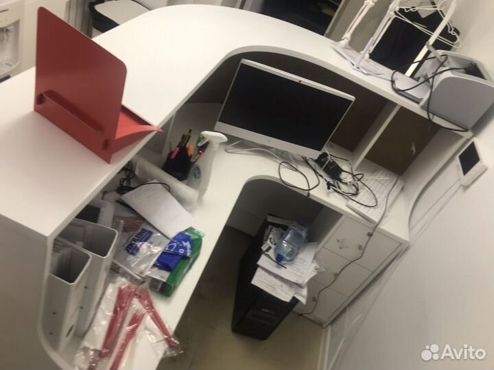 Ресепшен с объемной подсветкой новый. Производство