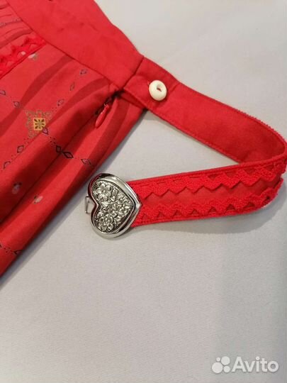 Винтаж Юбка с карманами миди хлопок