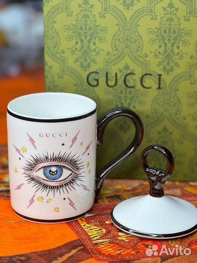 Кружка gucci с крышкой