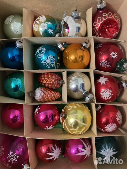Елочные игрушки стекло