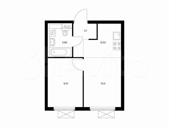 2-к. квартира, 32,5 м², 17/33 эт.