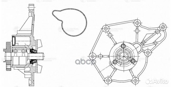 Насос водяной для а/м VW Touareg (02) 3.0TDi