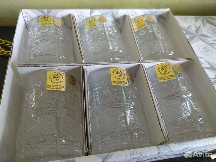 Хрустальные рюмки стопки Чехия Цезарь Богемия