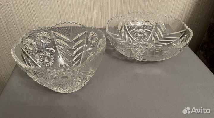 Ваза для фруктов и конфет, салатник хрусталь СССР