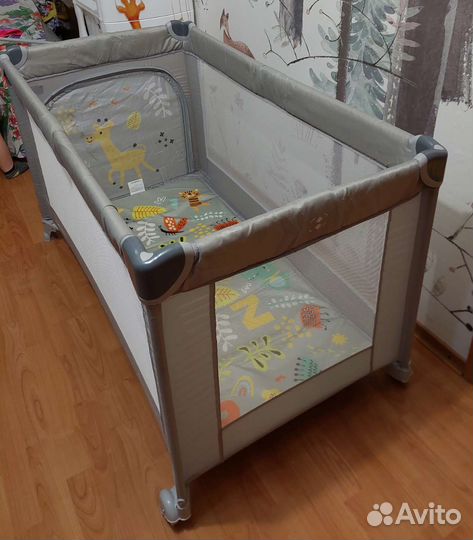 Детская кровать манеж с матрасом