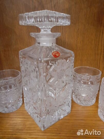 Новый набор графин и стаканы для крепких напитков