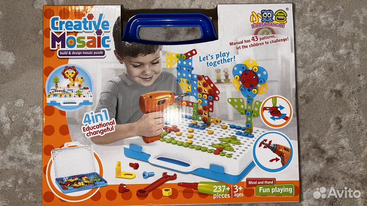 Конструктор - мозаика с шуруповертом toys