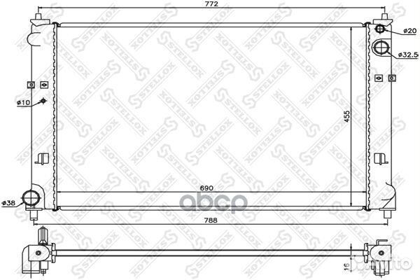 10-25855-SX радиатор системы охлаждения АКПП M