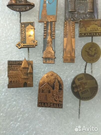 Прибалтика коллекция тяжёлых значков СССР