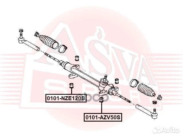 Сайлентблок рулевой рейки 0101-NZE120S asva