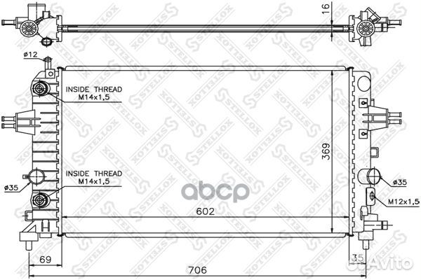 10-25400-SX радиатор системы охлаждения АКПП O