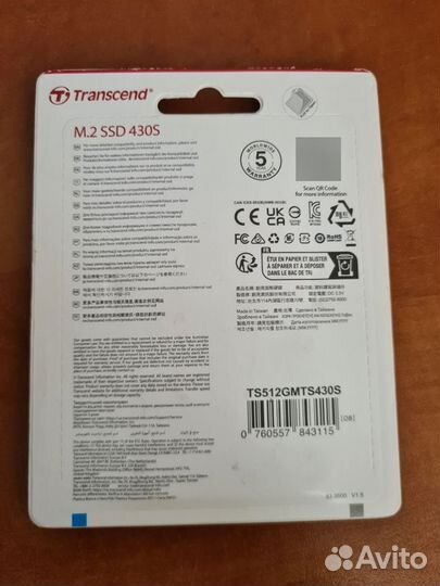 Ssd диск m2 Transcend MTS430 512 Гб