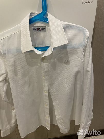 Рубашка белая на мальчика 10 лет