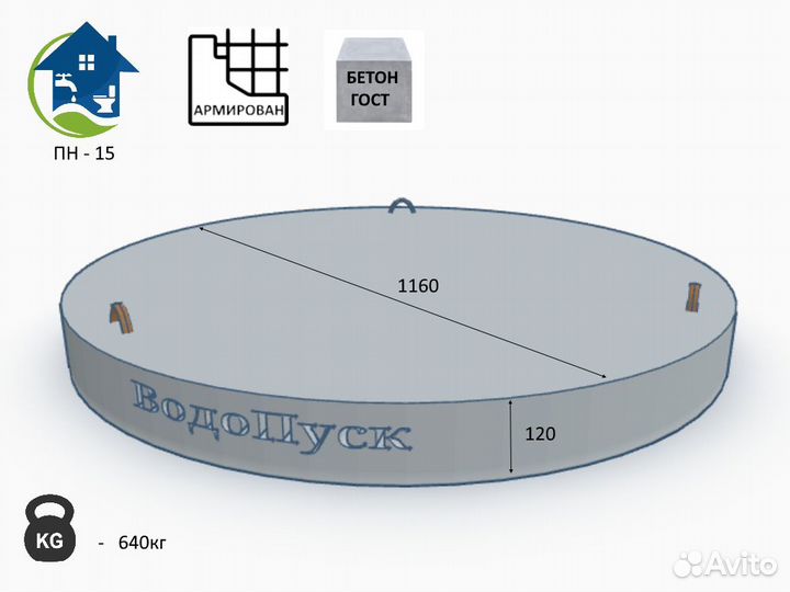 Жб плита низа пн-15 напрямую с завода гост