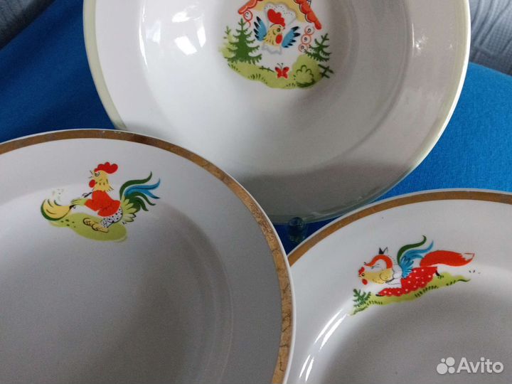 Тарелки СССР с детским рисунком