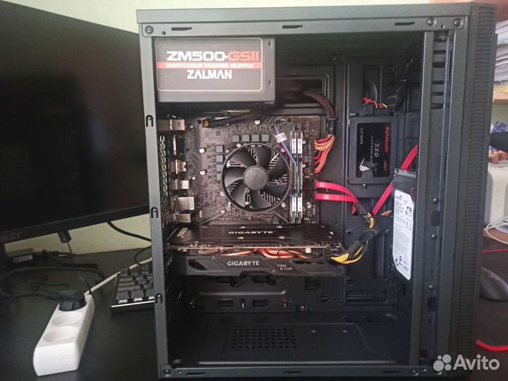 Игровой компьютер (rx 570 + i3 10100f)