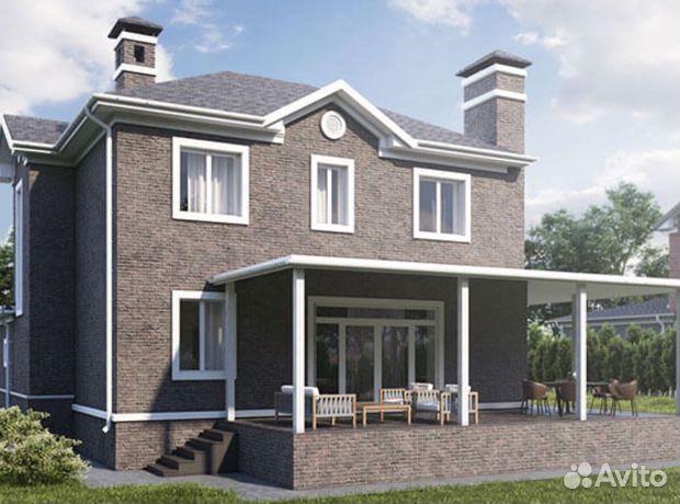 Камень для отделки фасада на подложке