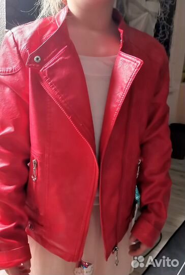Кожзам куртка косуха 7,8 лет