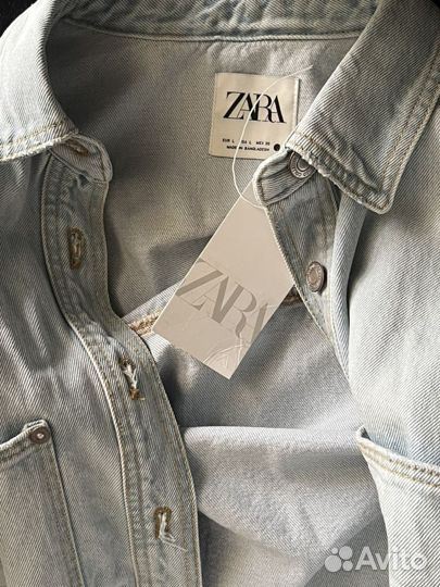 Джинсовка джинсовая куртка zara L