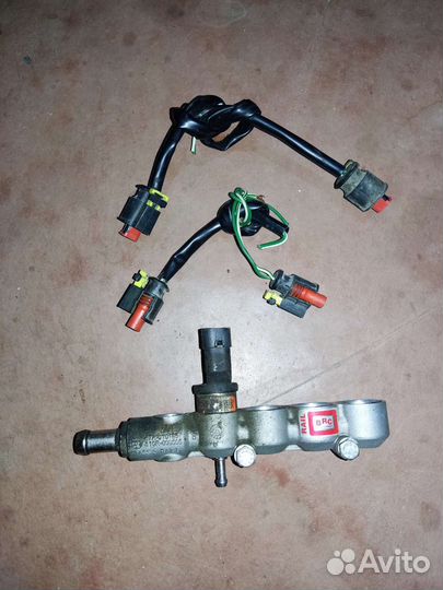 Одна форсунка и штекеры на форсунки BRC