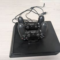 Ps 4 slim 1tb 2 джойстика, отличное состояние