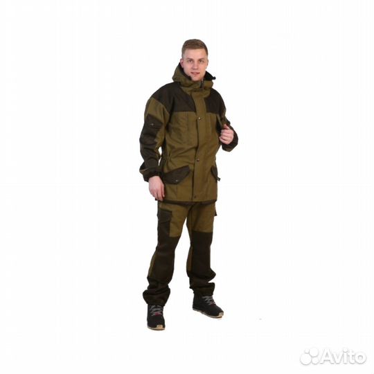 Костюм Горка осень на флисе хаки (ткань палатка)