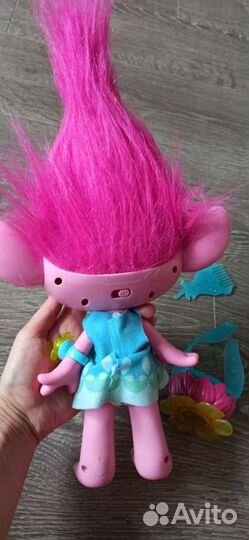 Тролли интерактивная кукла Розочка — Trolls