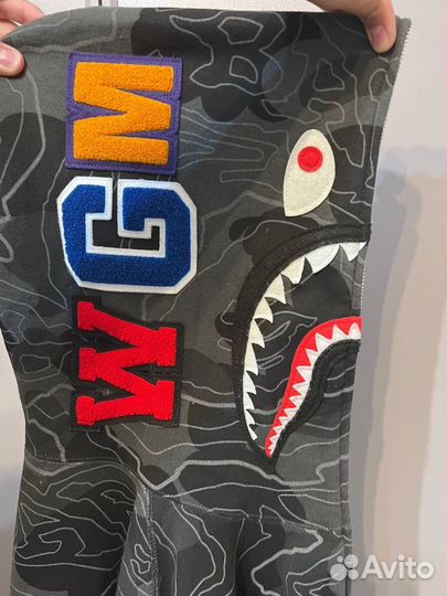 Zip-hoodie bape shark оригинал