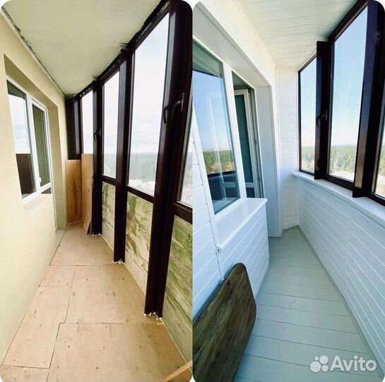 Отделка, Остекление, Утепление Балконов под ключ