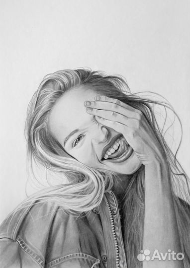 Портрет карандашом по фото на заказ