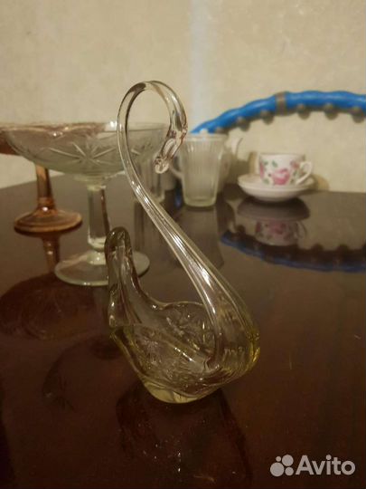 Подставка фигурная хрустальная Лебедь