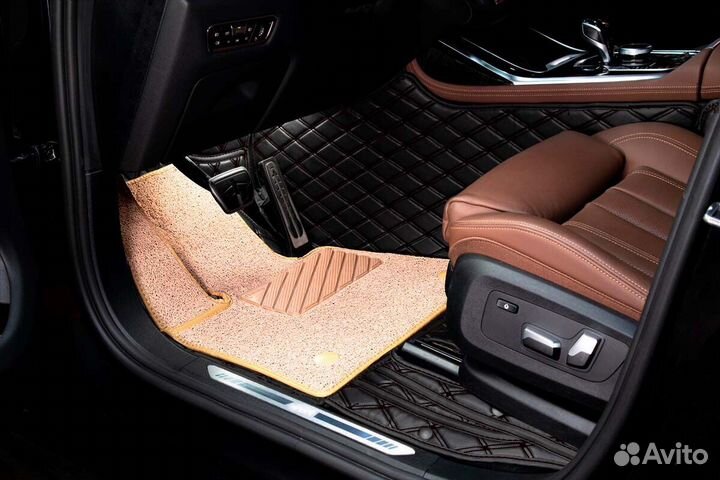 3D Коврики Audi A6 Экокожа Салон Багажник