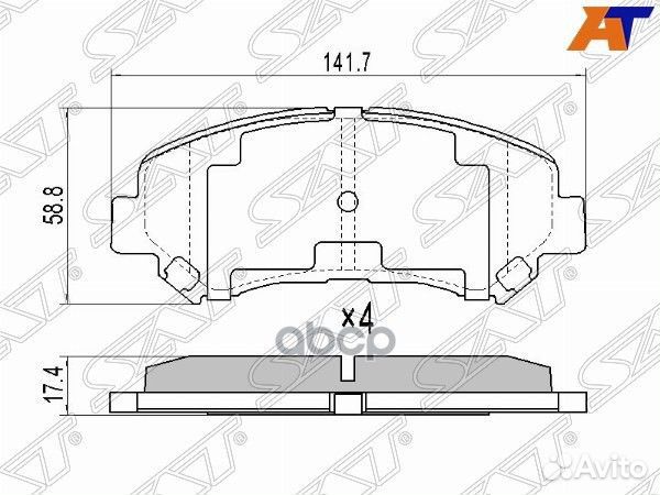 Колодки тормозные перед nissan X-Trail 31/qashqai