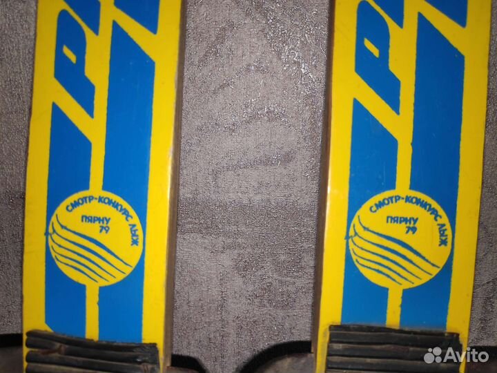 Беговые лыжи детские СССР, 74 см с палками