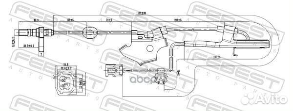 Датчик abs передний правый 01606004 Febest