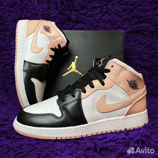 Jordan 1 Mid Arctic Orange Black Toe