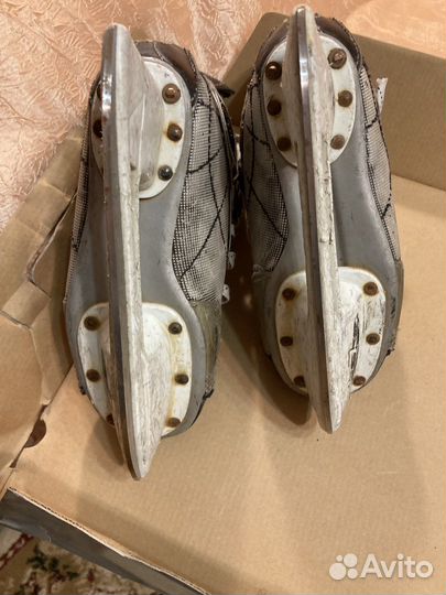 Коньки хоккейные детские ссм размер 32.5