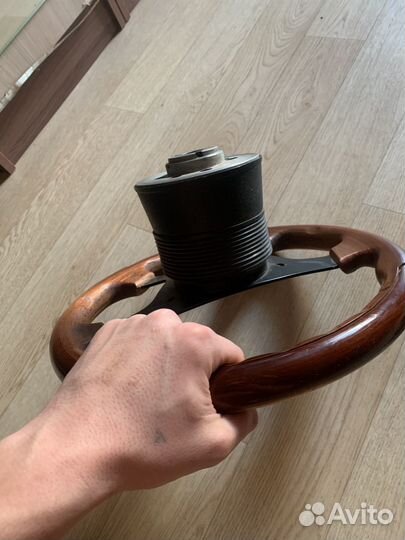 Спортивный руль деревянный