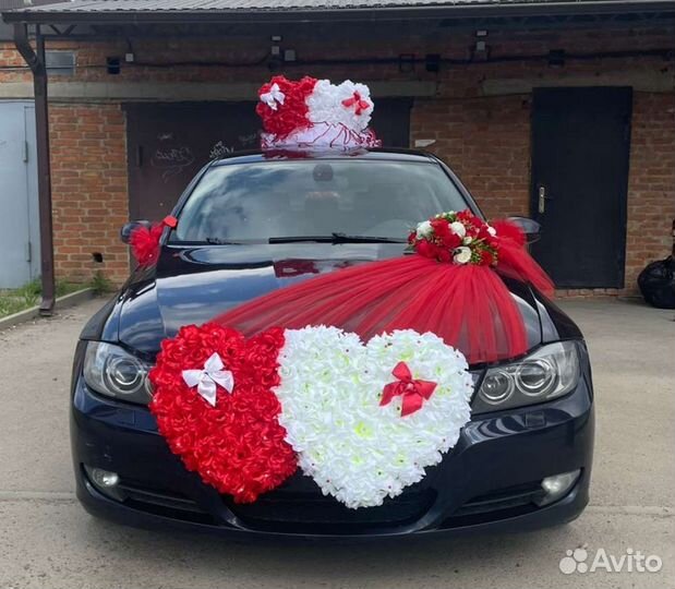 Свадебные украшения на машину