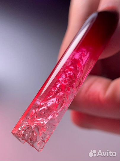 Маникюр однотон креативный дизайн наращивание