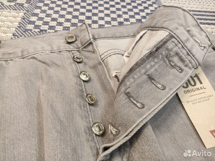 Серые Levis 501 w38 32