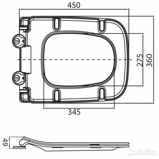 BelBagno BB3201SC-MB Сиденье для унитаза