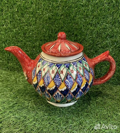 Чайник заварочный «Риштан красный» 1 литр