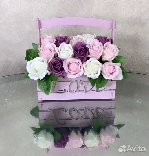 Букет из мыльных роз