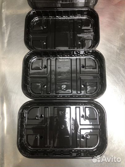 Лотки для микрозелени с дырками черные