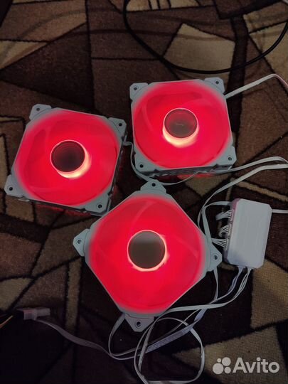 Комплект вентиляторов с argb подсветкой+контроллер