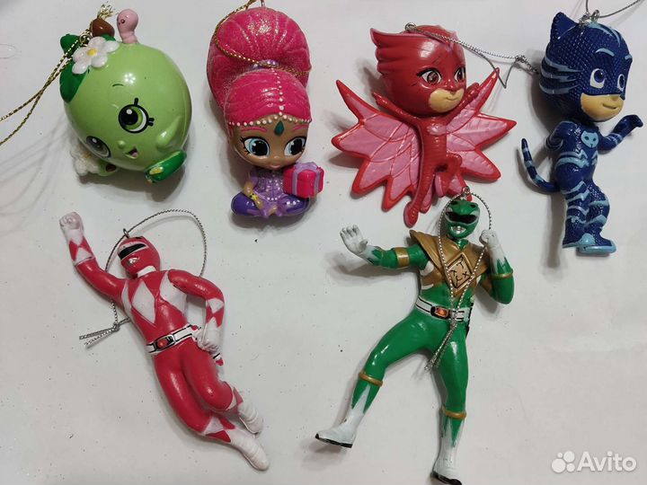Елочные игрушки с героями мультфильмов набор