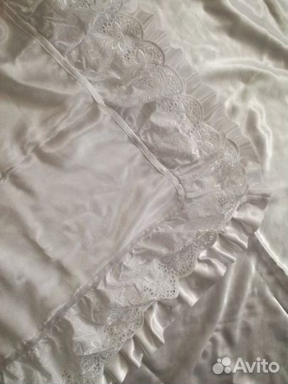 Шелковый белоснежный пододеяльник на выписку